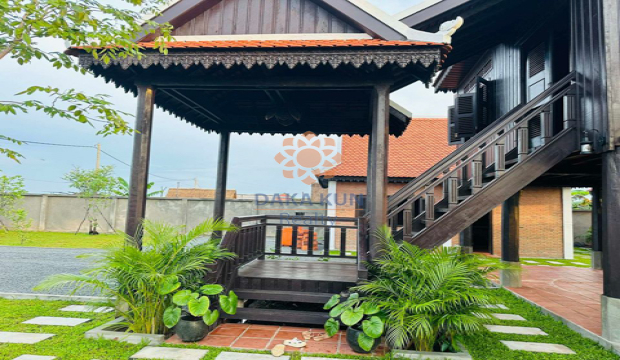 Wooden House for Rent in Run Ta Aek New City-Siem Reap