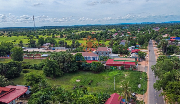 Land for Sale on Road 15 meters, Siem Reap-Prey Kuy