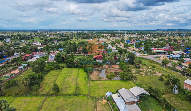 Land for Sale on Road 15 meters, Siem Reap-Prey Kuy