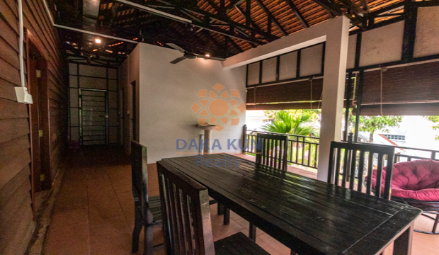 3 Bedrooms Wooden House for Rent in Siem Reap-Sala Kamruek