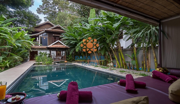 Wooden House for Rent with Pool in Siem Reap-Riverside