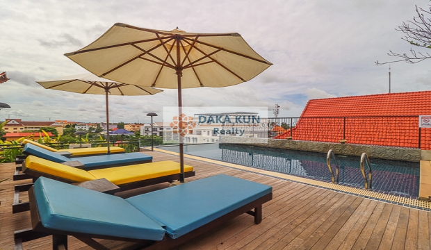 Studio Apartment for Rent with Pool & Gym in Siem Reap-Sala Komreuk
