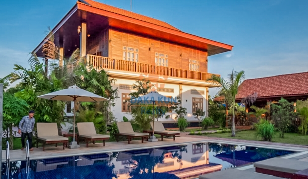 Wooden House For Sale with Pool in Siem Reap-Svay Dangkum