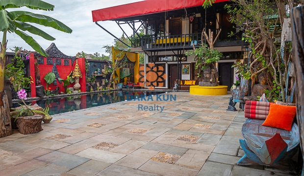 4 Bedrooms Wooden House for Rent in Swimming Pool in Siem Reap