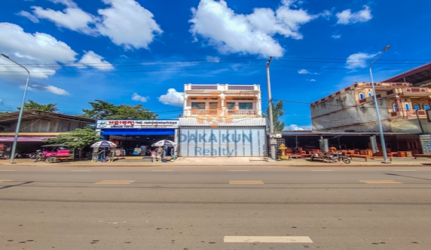 Shophouse for Rent on Main Road 22 meters, SiemReap-Sla Kram